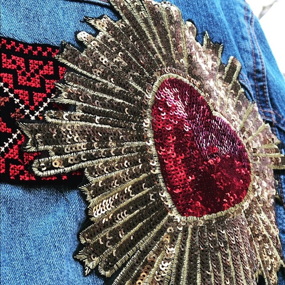 Denim Jeans Jacket . Size L - Picture 3 of 5